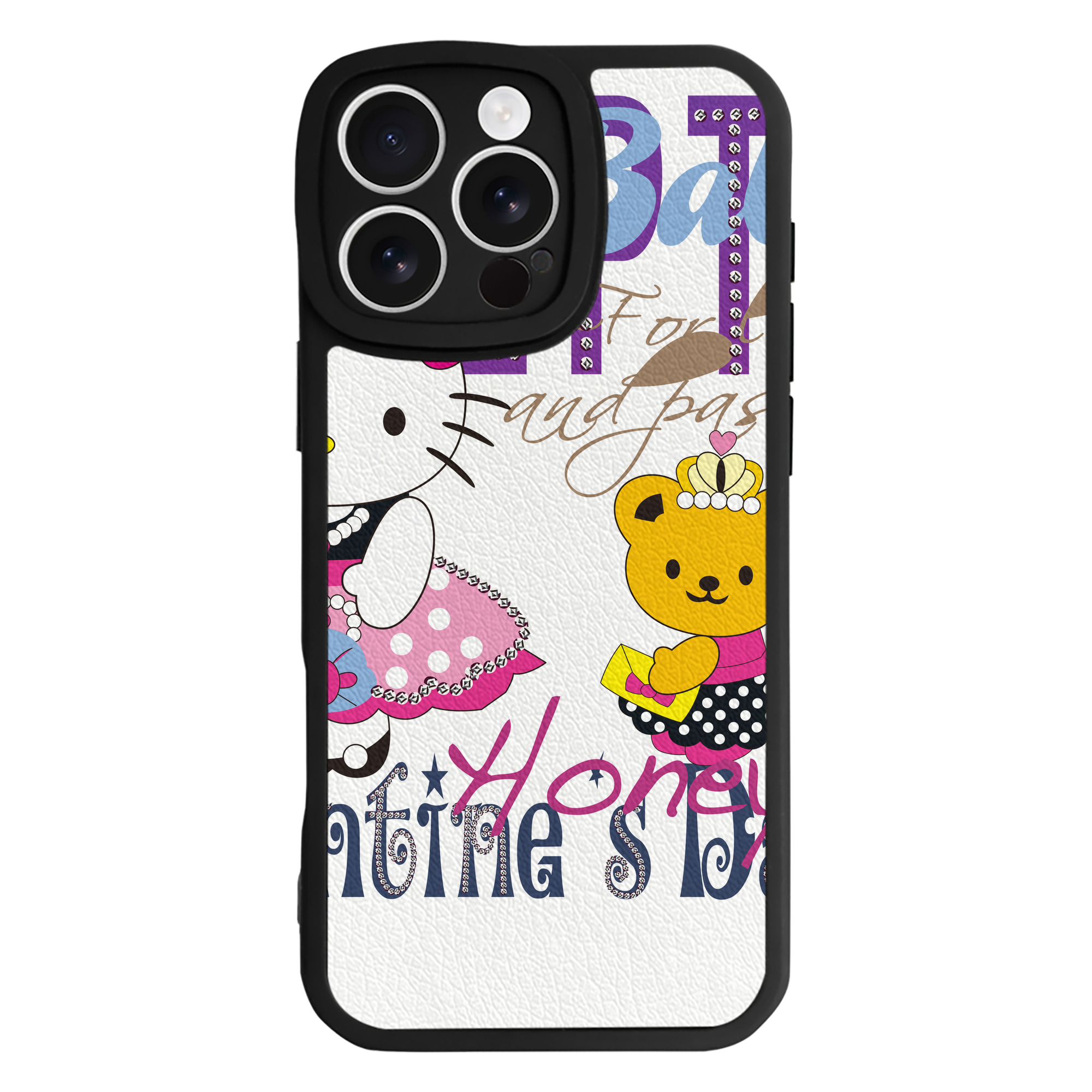（画像用） Hello Kitty ハローキティ 【iPhone 16シリーズ対応】シリコンスマホケース（レザー調） 材質：シリコン